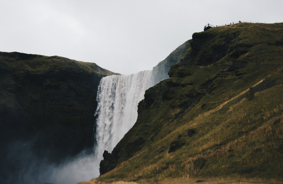 Breathtaking view of the waterfall.